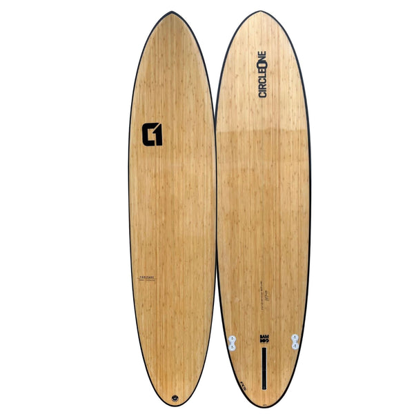7ft 6 Bamboo Round Tail Mini Mal Surfbrett