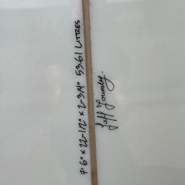 7ft 6 Southern Swells Round Tail Clear Epoxy Finish (FINS Included)