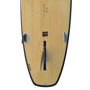 Planche de surf Mini Mal en bambou de 8 pieds avec queue de squash - Comprend un sac, une laisse, des ailerons et de la cire