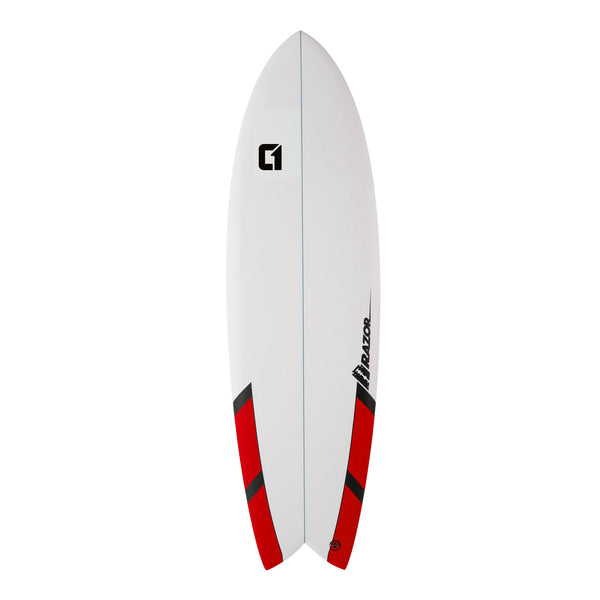 Planche de surf courte Razor Fish Tail de 6 pieds 3 pouces avec finition mate