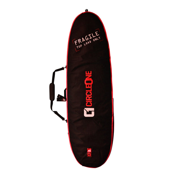 7ft 6 Bamboo Round Tail Mini Mal Surfboard Package - Includes Bag, Leash, Fins, Wax