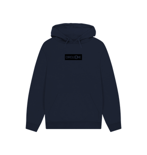 Navy Printed Hoody Front