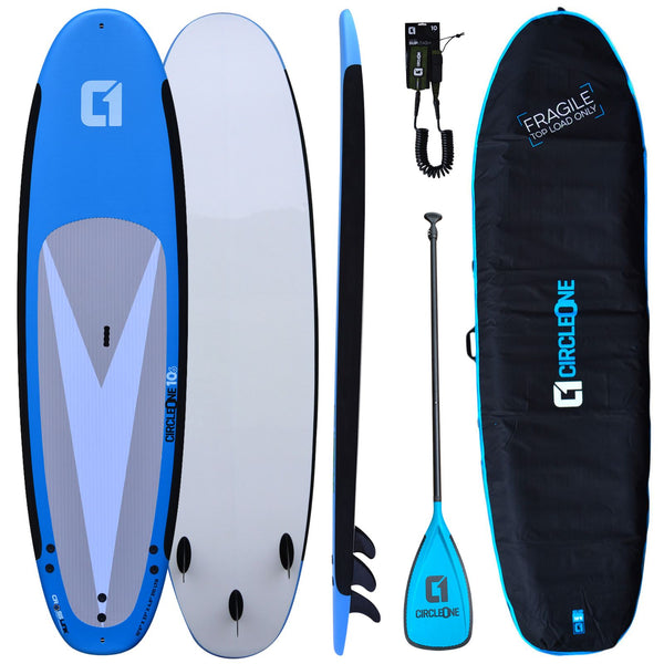 10ft 6 Soft-Top (Rigid) Stand Up Paddle Board Package - Bag, Leash & Paddle Included