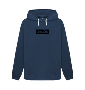 Navy Blue Printed Sweater Front