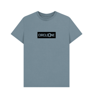 Stone Blue Printed T-shirt Front