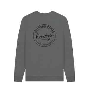 Slate Grey Printed Sweater Back