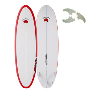 6ft 6 Pulse Square Tail Shortboard Surfboard by Australian Board Co (Fins Included)