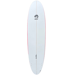 7' 6 Pulse Round Tail Mini Mal Surfboard by Australian Board Co Package - Includes Bag, Fins, Leash, Wax