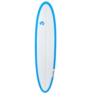 7' 6 Pulse Round Tail Mini Mal Surfboard by Australian Board Co Package - Includes Bag, Fins, Leash, Wax