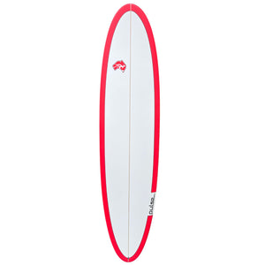 7' 6 Pulse Round Tail Mini Mal Surfboard by Australian Board Co Package - Includes Bag, Fins, Leash, Wax
