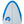 7' 6 Pulse Round Tail Mini Mal Surfboard by Australian Board Co Package - Includes Bag, Fins, Leash, Wax