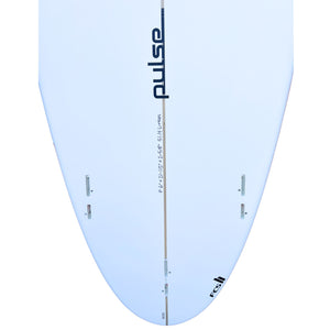 7' 6 Pulse Round Tail Mini Mal Surfboard by Australian Board Co Package - Includes Bag, Fins, Leash, Wax