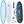 7' 6 Pulse Round Tail Mini Mal Surfboard by Australian Board Co Package - Includes Bag, Fins, Leash, Wax