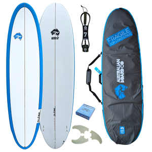 7ft Pulse Mini Mal Surfboard von Australian Board Co Paket - inkl. Tasche, Finnen, Leine, Wachs