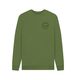 Khaki Printed Sweater Front