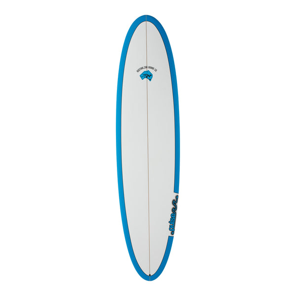 7ft 6 Pulse Round Tail Mini Mal Surfboard von Australian Board Co. Paket – inkl. Tasche, Finnen, Leine, Wachs