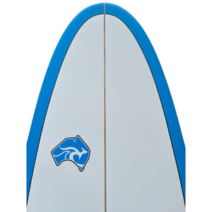 8' Pulse Squash Tail Mini Mal Surfboard by Australian Board Co Package - Includes Bag, Fins, Leash, Wax