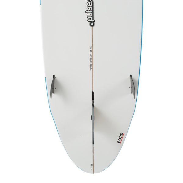 9ft Pulse Round Tail Longboard Surfboard by Australian Board Co Package - Includes Bag, Leash, Fins, Wax