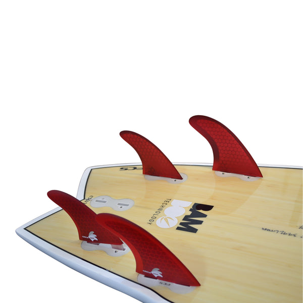 Ailerons de planche de surf Quad Set Honeycomb (4 ailerons FCS compatibles M5+GX spec)