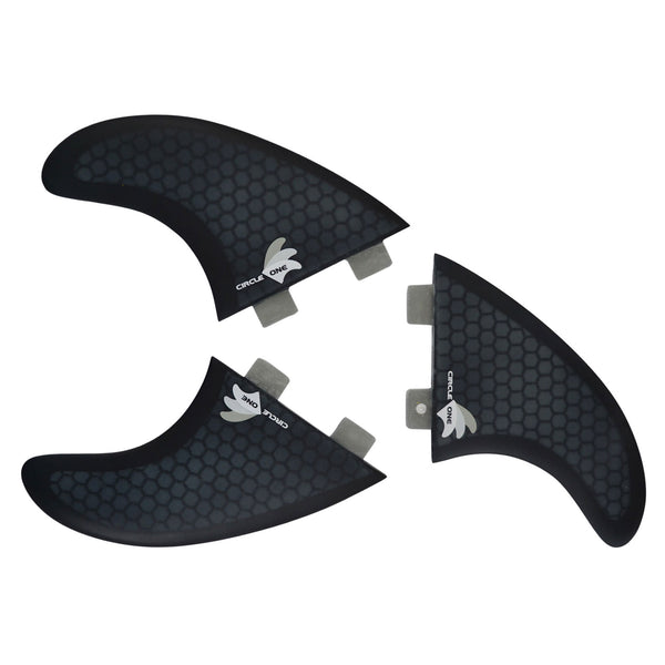 Surfboard Fins Thruster Set (3 Fin) Honeycomb - FCS l & FCS ll compatible M5 spec