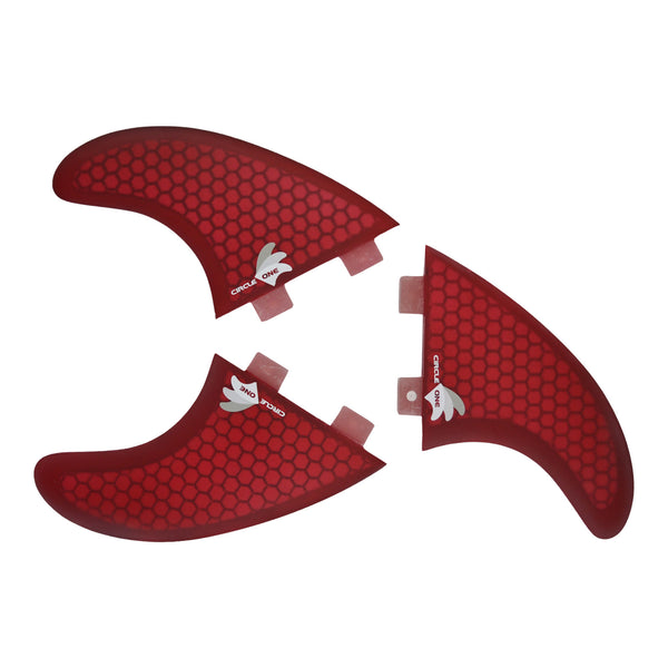 Surfboard Fins Thruster Set (3 Fin) Honeycomb - FCS l & FCS ll compatible M5 spec