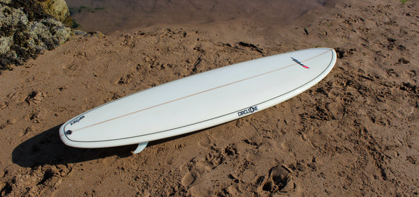 7ft 2 Southern Swells Round Tail Clear Epoxy Finish (FINS Included)