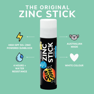 White Original Zinc Sunscreen Stick SPF 50+ Zinc Sunblock Stick