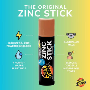 Medium Skin Tone Original Zinc Sunblock Stick SPF 50+ Zinc Sunscreen Stick