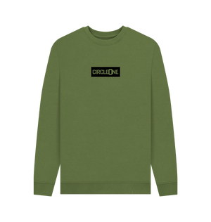 Khaki Printed Sweater Front