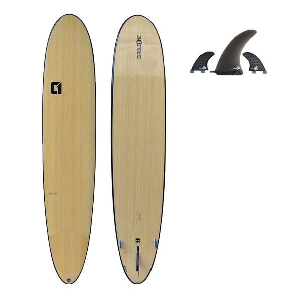 9ft 6 Bamboo Round Pin Tail Longboard Surfboard