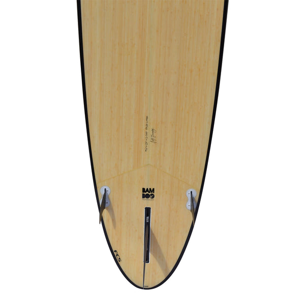 9ft 6 Bamboo Round Pin Tail Longboard Surfboard