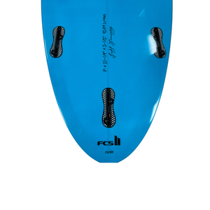 Circle One Heritage Round Tail Retro Egg Surfboard 7ft in Teal Blue — tail detail