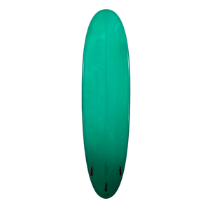 Circle One Heritage Retro Mini Mal Surfboard 7ft6 in Bottle Green — bottom view