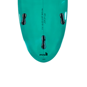 Circle One Heritage Retro Mini Mal Surfboard 7ft6 in Bottle Green — tail detail