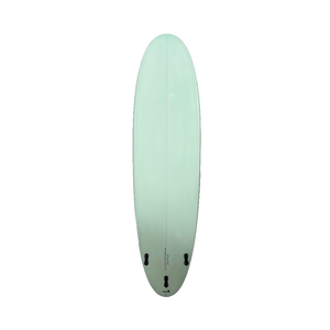 Circle One Heritage Retro Mini Mal Surfboard 7ft6 in Duck Egg— bottom view