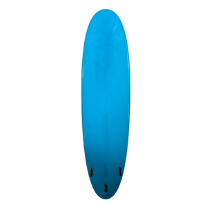 Circle One Heritage Retro Mini Mal Surfboard 7ft6 in Teal Blue — tail detail