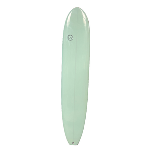 Circle One Heritage Retro Classic Noserider Longboard 9ft6 in Duck egg — deck view