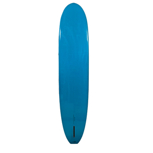Circle One Heritage Retro Classic Noserider Longboard 9ft6 in Teal Blue — bottom view