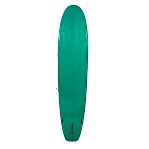 Circle One Heritage Square Tail Retro Longboard 9ft1 in Bottle Green — bottom view