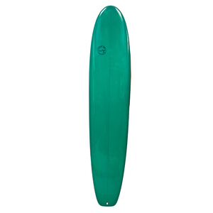 Circle One Heritage Square Tail Retro Longboard 9ft1 in Bottle Green — deck view