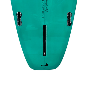 Circle One Heritage Square Tail Retro Longboard 9ft1 in Bottle Green — tail detail