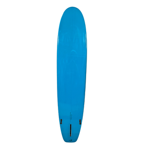 Circle One Heritage Square Tail Retro Longboard 9ft1 in Teal Blue — bottom view