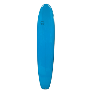 Circle One Heritage Square Tail Retro Longboard 9ft1 in Teal Blue — deck view