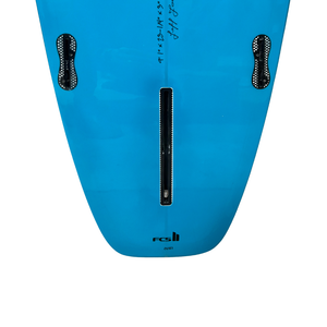 Circle One Heritage Square Tail Retro Longboard 9ft1 in Teal Blue— tail detail