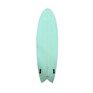 Circle One Heritage Twin Surfboard 5ft 11 in Duck Egg — bottom view