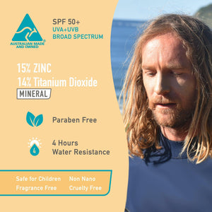 Medium Skin Tone Original Zinc Sunblock Stick SPF 50+ Zinc Sunscreen Stick