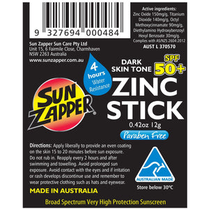 Medium Skin Tone Original Zinc Sunblock Stick SPF 50+ Zinc Sunscreen Stick