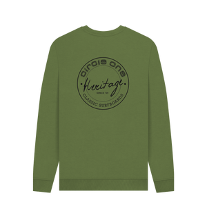 Khaki Printed Sweater Back