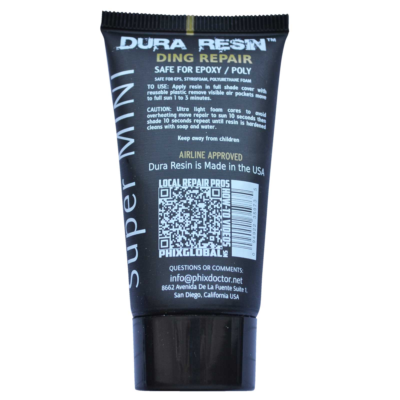 Kit réparation résine Phix Doctor Surf Sunpowered Epoxy/Polyester - 4 Oz - Été 2025 Kit réparation résine Phix Doctor Surf Sunpowered Epoxy/Polyester - 4 Oz - Été 2025